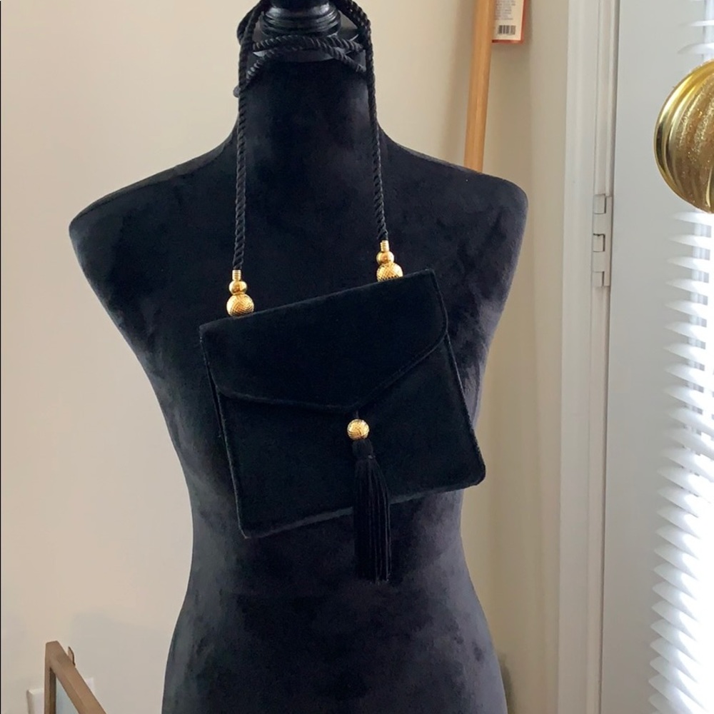 Mary Kay Black Suede Evening Bag